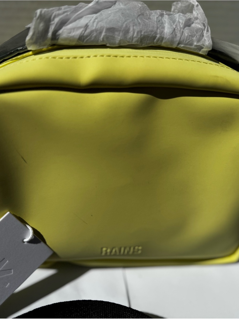 Rains Yellow Minimalist Crossbody Bag